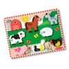Дървен пъзел Melissa&Doug Селскостопански животни, 8 ч., 37235