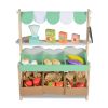 Дървен супермаркет Moni Toys с комплект продукти 4425