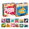 Дървени кубчета пъзел 6 в 1 Raya Toys Животни и Превозни средства