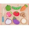 Детски дървен комплект за рязане Raya Toys Зеленчуци SH30175