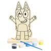 Детски комплект дървенa фигурка и бои за оцветяване Cerda Bluey, 2700001826