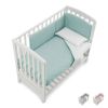 Бебешко легло Italbaby B.SIDE STELLINE Бял, с матрак и спален комплект, с подвижна решетка