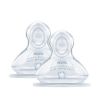 Бебешки биберон за хранене NUK FIRST CHOICE Flow Control силиконов 6-18м 2бр.
