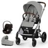 Бебешка количка 3 в 1 Cybex Balios S Lux New 2025 + кош Cot S Lux + адаптери + стол за кола Cloud G i-size, One Box