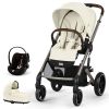 Бебешка количка 3 в 1 Cybex Balios S Lux New 2025 + кош Cot S Lux + адаптери + стол за кола Cloud G i-size Plus