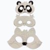 Комплект за оцветяване Raya Toys Маски с животни, 3 бр.