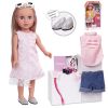 Кукла Raya Toys Camilla, с дрехи и аксесоари, 44 см
