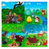 Детско килимче пъзел Raya Toys Горски животни, 4 части по 60 х 60 см