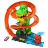Писта Mattel Hot Wheels City Битка с T-Rex, с количка
