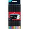 Цветни моливи Faber-Castell Black Edition 12 неонови и пастелни цвята