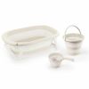 Сгъваема вана Dolu Relax Beige, с изход за оттичане, кофа и каничка 7271