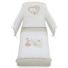 Бебешки спален комплект Italbaby DOLCI COCCOLE Pony 4ч. White/Dove Grey с обиколник, с бродерия