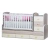 Трансформираща бебешка кошара Dizain Baby Деси Макси 70/180 подвижна решетка Астра/Крем