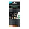 Цветни моливи Faber-Castell Black Edition, телесни нюанси, 12 цвята