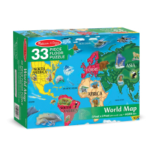 Пъзел Melissa&Doug карта на света 33ч. 10446