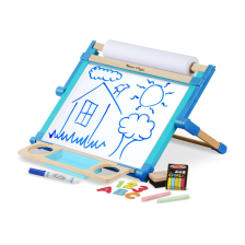 Детска дъска за рисуване Melissa&Doug Дървена, двустранна, с аксесоари 12790