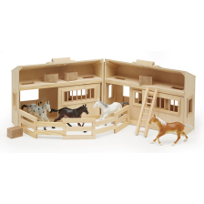 Дървена конеферма с 4 коня Melissa and Doug 13704