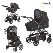 Бебешка количка HAUCK Rapid 4 Plus Trio set Caviar/Neon yellow