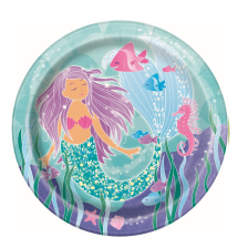 Хартиени чинийки Unique Mermaid 8бр. 23см. 