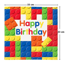 Салфетки Unique Building Blocks 16бр. 33 x 33 cm