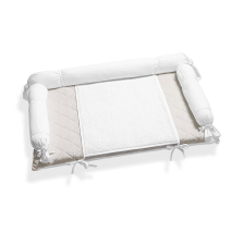 Повивалник текстилен Italbaby White/Dove Grey, 51 х 73 см