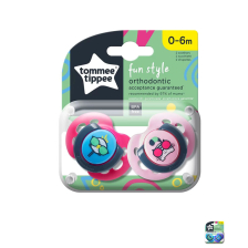 Ортодонтични залъгалки Tommee Tippee FUN STYLE 0-6м, 2 бр.