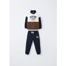 4655387 JOGGING SET MARRONE/BLU