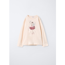 4668458 T-SHIRT L/S CREAM PINK