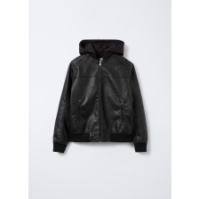 4654129 BIKER W/HOOD DAR BROWN