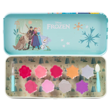 Комплект детски гримове Lip Smacker Frozen Lip & Face Tin, с четки