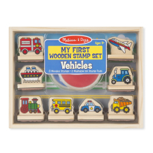 Комплект дървени печати Melissa and Doug  Превозни средства 12391
