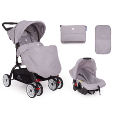 Бебешка количка 2 в 1 Kikka Boo Airy Light Grey