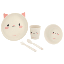 Комплект за хранене Kikka Boo Cat Бамбук