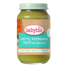 Био зеленчуково пюре Babybio с пъстърва 200гр. 8м.+