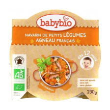 Био меню Babybio - Агнешко със зеленчуци 230гр 12м+