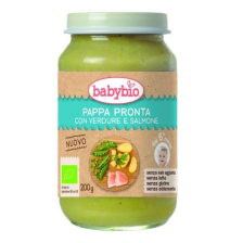 Био зеленчуково пюре Babybio - Картофи и сьомга 200гр. 8м.+