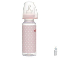 Бебешко шише за хранене NIP Trendy, Flow M, 250 мл, 6 месеца +