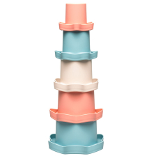 Бебешка играчка NIP Play Green Stacking Cups, 5 бр.