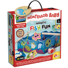 Дървена игра Lisciani Montessori Ловене на рибки 