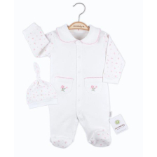 Бебешки гащеризон с шапка Ciccim Baby Екрю 4445