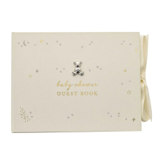 Книга за пожелания със сребърен елемент Widdop Bingham Bambino Little Star Baby Shower