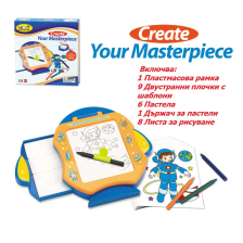 Комплект за рисуване с шаблони Космос Raya Toys