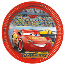 Хартиени чинии Procos CARS 3 8 бр. 23 см