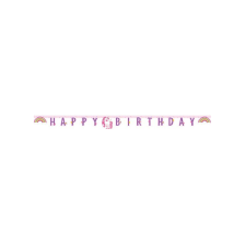 Надпис за рожден ден Procos Happy birthday Unicorn Rainbow