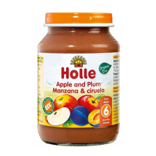 Бебешко пюре Holle - Ябълка и сливи, 190 g