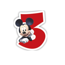 Свещ за рожден ден Procos номер 3 Mickey Mouse 83151
