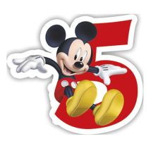 Свещ за рожден ден Procos номер 5 Mickey Mouse 83153