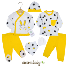 Бебешки комплект за изписване Ciccim Baby, 7 части, 0-3., Слънце 4692 