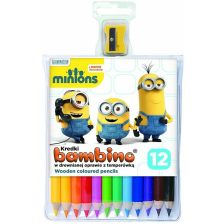 Моливи за рисуване Majewski Minions 12 цвята с острилка 