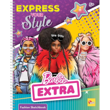 Книга за оцветяване и декориране на модели Lisciani Barbie Extra Expess your Style със стикери